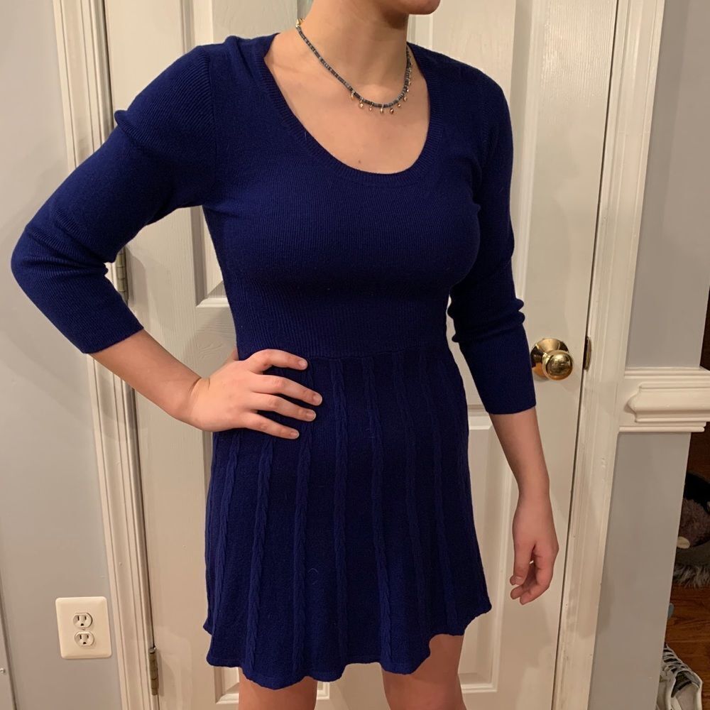 Thakoon for Design Nation Royal Blue Knit Dress M